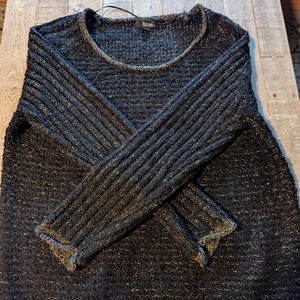 a.n.a. Black and Gold Knit Sweater